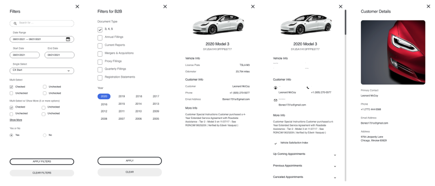 Tesla enterprise typography and color system